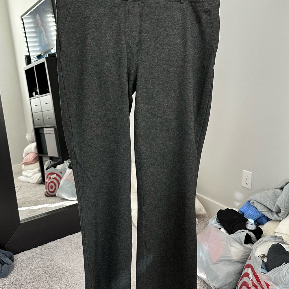 Betabrand - bootcut two-pocket dress pant yoga pants, charcoal gray, 1X